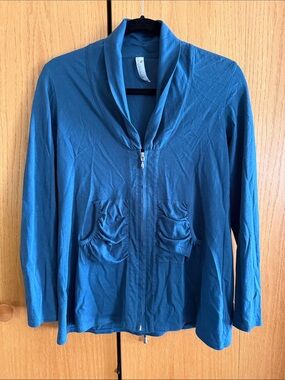 Teal Zip Front Jacket from Indigenous